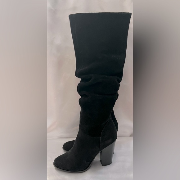 Steve Madden Nevadaaa Suede Leather Slouchy Heeled Boots - Picture 3 of 8